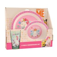 Despicable Me Fluffy Unicorn 3 Piece Mealtime Set Extra Image 1 Preview